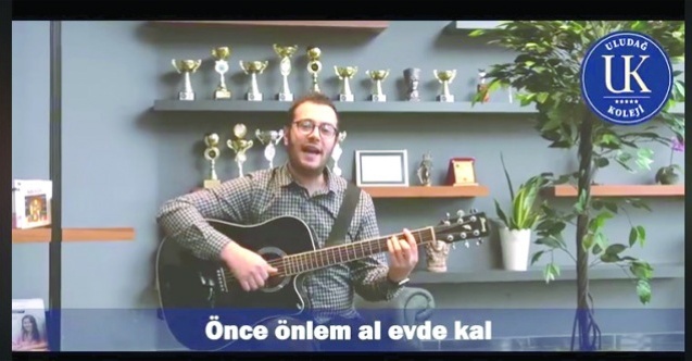 Uludağ Koleji’nden müzikli ‘Evde Kal’ çağrısı